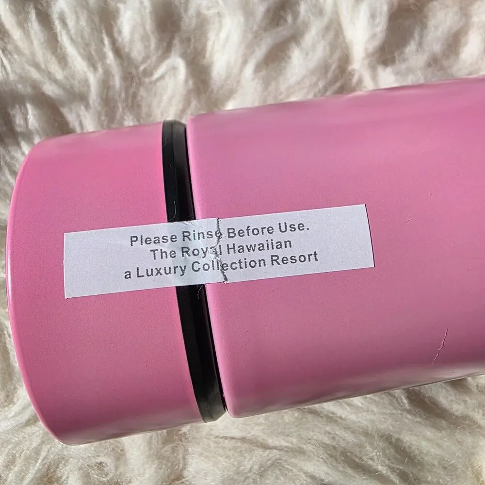 Stainless Steel Water w/ Tea Infuser Royal Hawaiian Pink Vacuum Seal 16oz - Picture 7 of 8